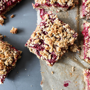 Chia jammy bars